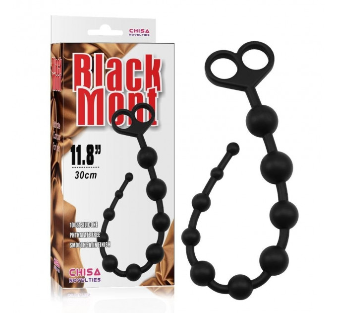 Анальная цепочка Chisa Black Mont Silicone черная