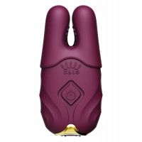 Бездротові вібруючі затискачі для сосків ZALO Nave Vibrating Nipple Clamps фіолетовий