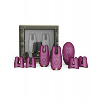 Бездротові вібруючі затискачі для сосків ZALO Nave Vibrating Nipple Clamps фіолетовий