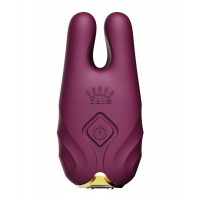 Бездротові вібруючі затискачі для сосків ZALO Nave Vibrating Nipple Clamps фіолетовий