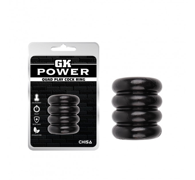 Ерекційне кільце обмежувач Chisa GK Power Quad play Cock Ring