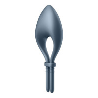 Ерекційне смарт кільце з вібрацією Satisfyer Bullseye Connect App, сірий