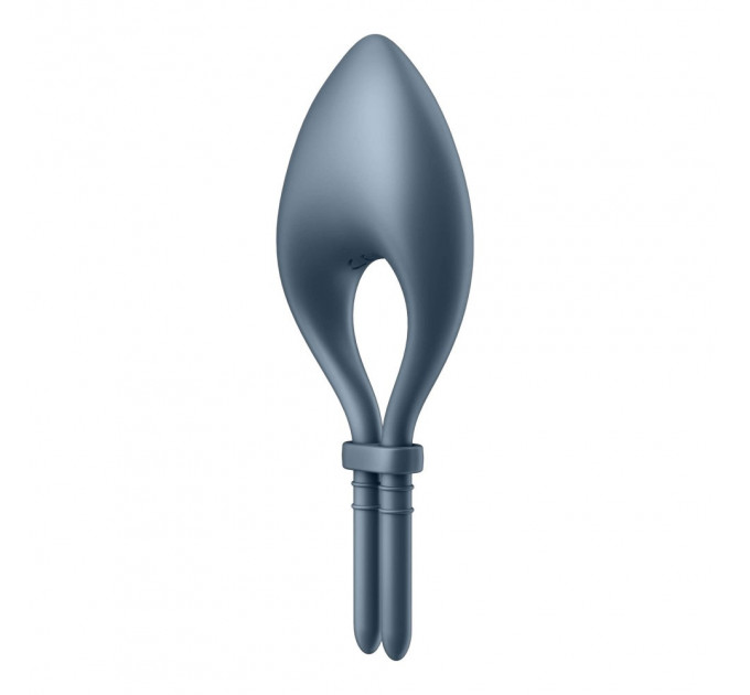 Ерекційне смарт кільце з вібрацією Satisfyer Bullseye Connect App, сірий