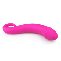 Вигнутий фалоімітатор Curved Dong для рожевий простати, 17.5 см x 3.5 см.