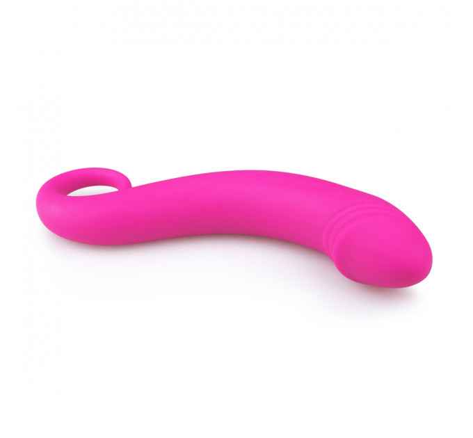 Вигнутий фалоімітатор Curved Dong для рожевий простати, 17.5 см x 3.5 см.
