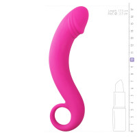 Вигнутий фалоімітатор Curved Dong для рожевий простати, 17.5 см x 3.5 см.
