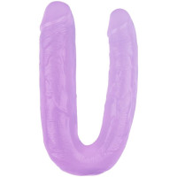 Фалоімітатор двосторонній Chisa Hi-Rubber, фіолетовий 45 см