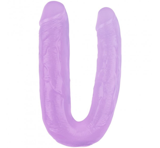 Фаллоимитатор двухсторонний Chisa Hi-Rubber, фиолетовый 45 см