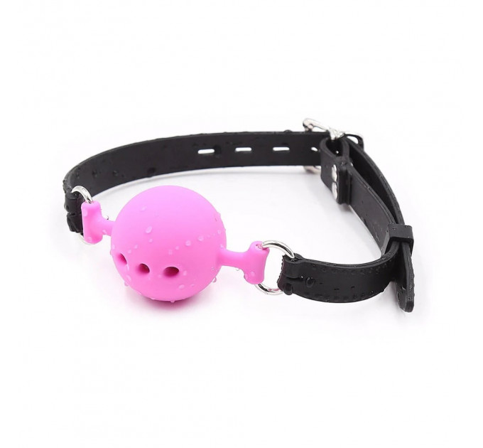 Кляп DS Fetish Mouth silicone gag L black/pink
