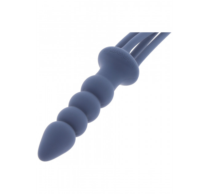 Кнут с держателем в виде анальной пробки Taboom Silicone Supreme, синий