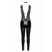 Комбинезон виниловый Libido F298 Noir Handmade, с кружевом, черный, размер M