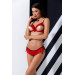 Комплект белья с открытой грудью Cherry Passion, 2 предмета, красный, S/M