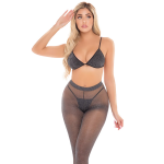 Комплект: топ, лосины и стринги Pink Lipstick Tall Order 3-Piece Legging Set с люрексом