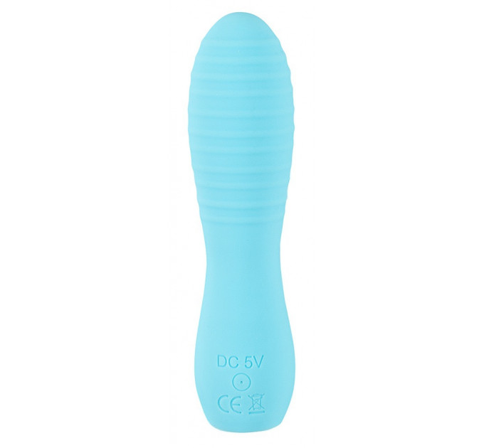 Мини-вибратор с рельефом You2Toys Cuties 3, голубой