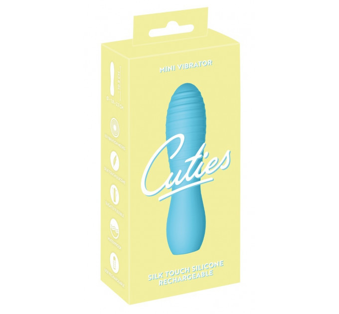 Мини-вибратор с рельефом You2Toys Cuties 3, голубой