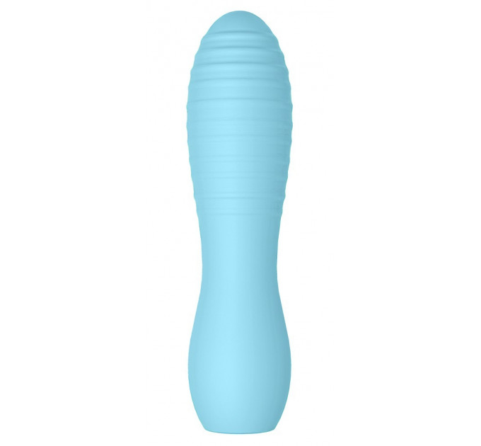 Мини-вибратор с рельефом You2Toys Cuties 3, голубой