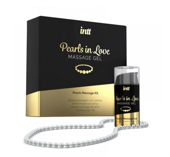 Набор для интимного массажа Intt Pearls in Love, 15 мл, с гелем и жемчужным ожерельем