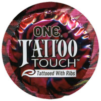 Набір презервативів із рельєфом у вигляді тату ONE Tattoo Touch (ціна за упаковку, 100 шт.)