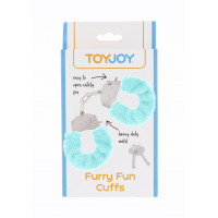 Наручники с голубим мехом Toy Joy