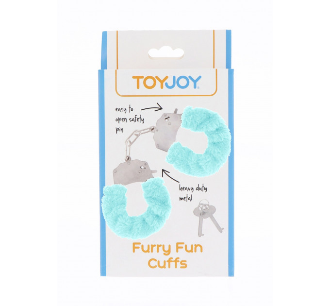 Наручники с голубим мехом Toy Joy