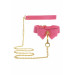 Ошейник с поводком Taboom Malibu Collar and Leash из веганской кожи, розовый
