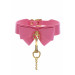 Ошейник с поводком Taboom Malibu Collar and Leash из веганской кожи, розовый