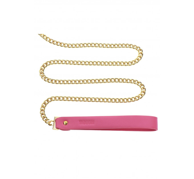 Ошейник с поводком Taboom Malibu Collar and Leash из веганской кожи, розовый