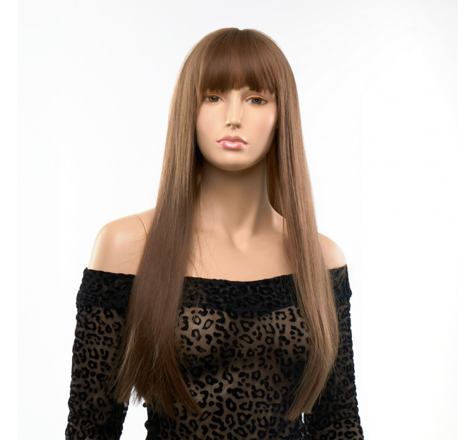 Парик длинный с челкой Fetish Hair русый, 60 см