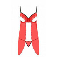 Пеньюар с открытой грудью CHERRY CHEMISE red S/M - Passion