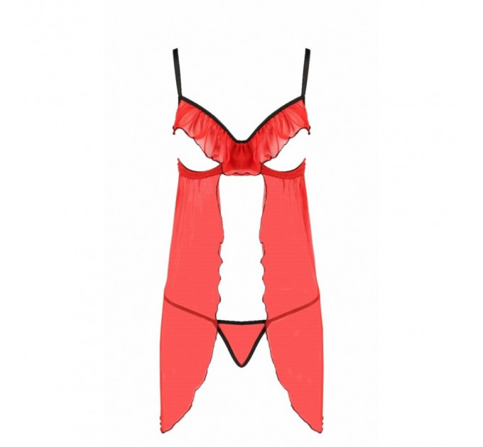 Пеньюар с открытой грудью CHERRY CHEMISE red S/M - Passion