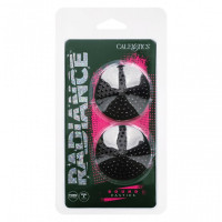 Пестисы на соски со стразами Radiance CalExotics, самоклеящиеся, черные