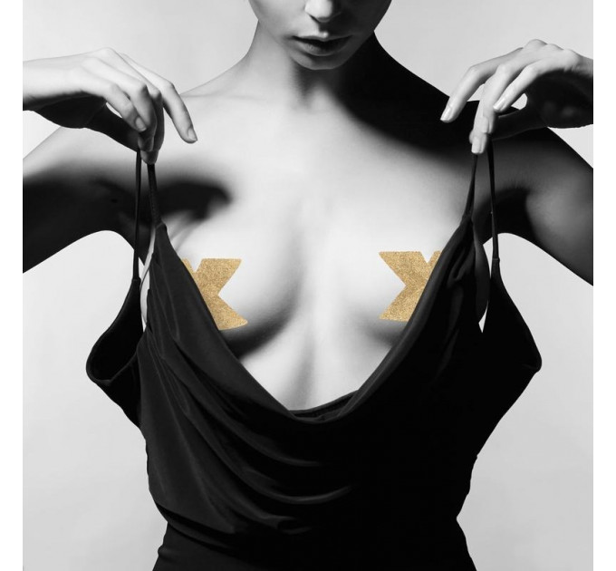 Пестиси у вигляді хрестів Bijoux Indiscrets, золотисті