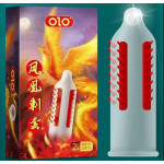 Презерватив OLO с усиками + шарик "Phoenix Spiny condom" (в комплекте 1 презератив + 1 шарик)