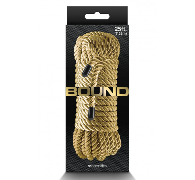Шовковистий мотузок для шибарі NS Novelties Bound золотистий