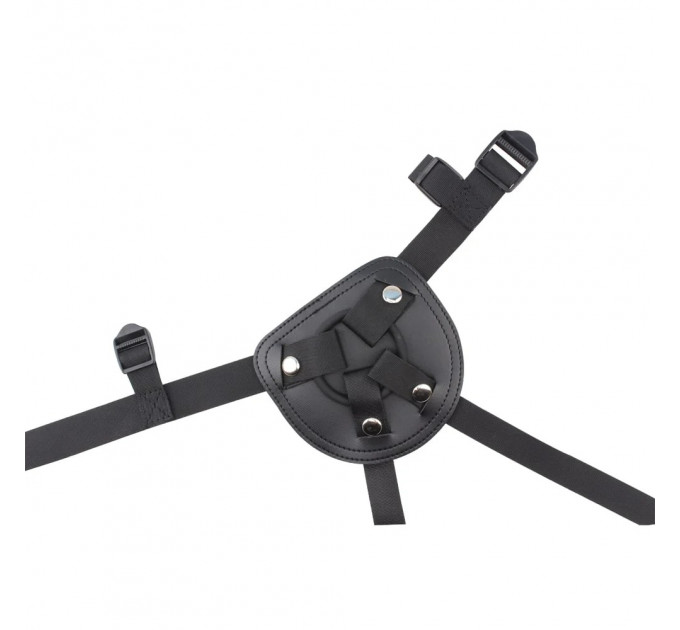 Страпон рельєфний ChisaR.G.B Sex Harntss 5.9" Rumpy-Pumpy Strap-on, чорний