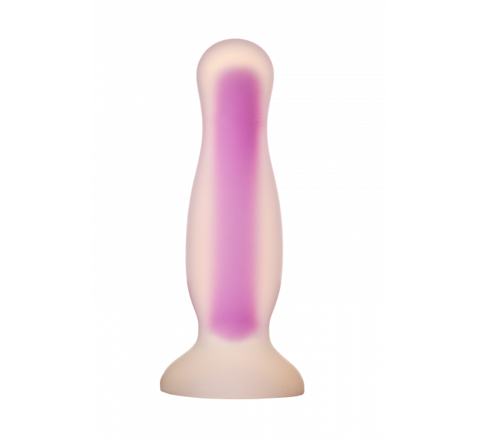 Светящаяся анальная пробка Dream Toys RADIANT SOFT SILICONE GLOW IN THE DARK PLUG MEDIUM PURPLE