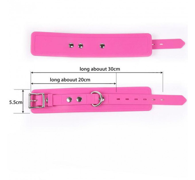Силиконовые наручники Silicone hand cuff pink