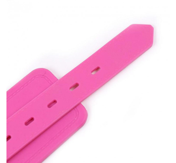 Силиконовые наручники Silicone hand cuff pink