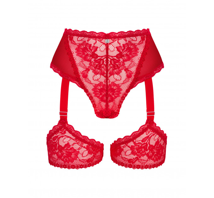 Трусики с поясом для чулок Obsessive Belovya M/L