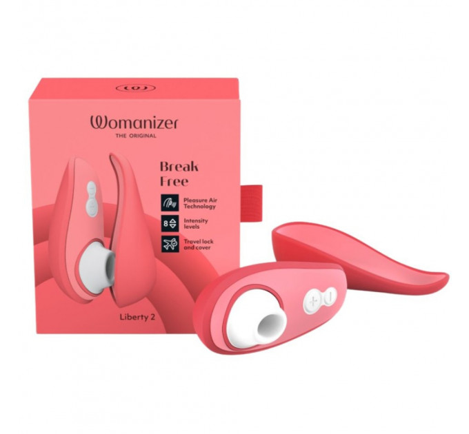 Вакуумный клиторальный вибратор Womanizer Liberty 2 Vibrant Rose, розовый