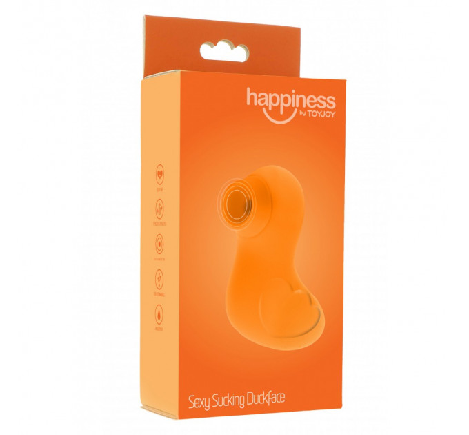 Вакуумный стимулятор клитора в виде уточки Toy Joy, желтый