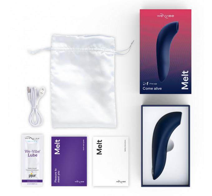 Вакуумный вибратор для пар We-Vibe MELT Blue