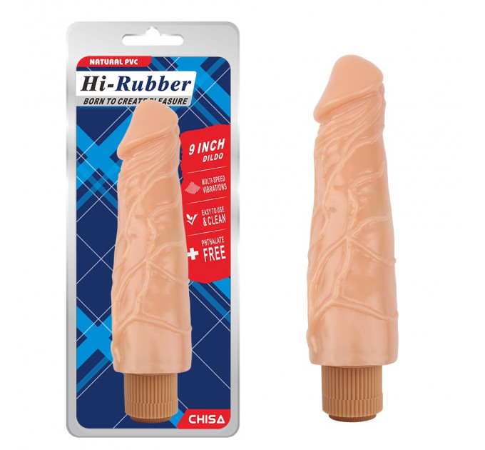 Вибромассажер реалистичный Chisa Hi-Rubber Dildo с ярко выраженной головкой