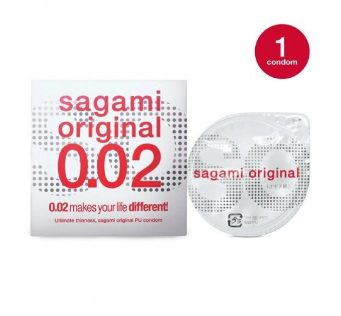 Японский ультратонкий презерватив без латекса 0.02 Sagami