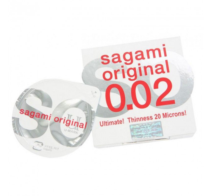Японский ультратонкий презерватив без латекса 0.02 Sagami