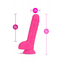 Фаллоимитатор с двойной плотностью Blush NEO 9 INCH DUAL DENSITY DILDO NEON PINK