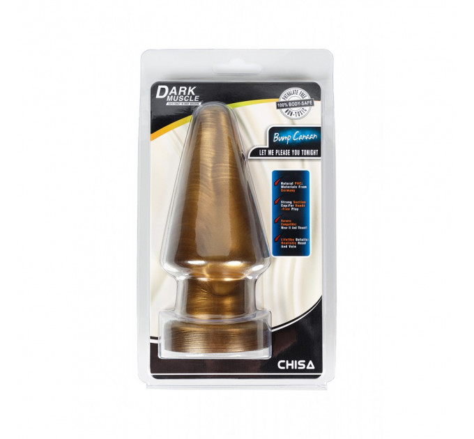 Велика анальна пробка Chisa Dark Muscle Gold