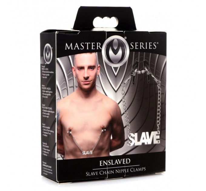 Зажимы для сосков с надписью SLAVE от Master Series