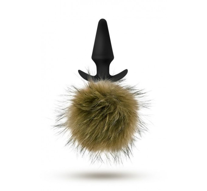 Анальна пробка з помпоном POM PLUGS BROWN