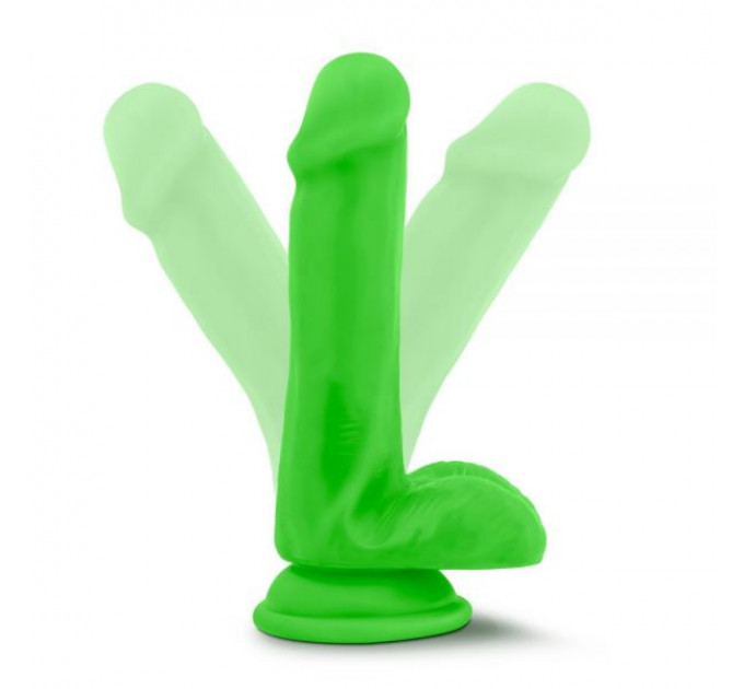 T331187 Фаллоимитатор с двойной плотностью NEO ELITE COCK W. BALLS NEON GREEN